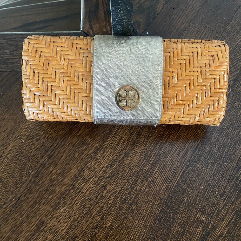 Tory Burch Straw Clutch